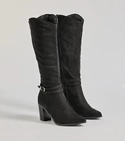 Fab Slay Buckle Strap Under-The-Knee Boots