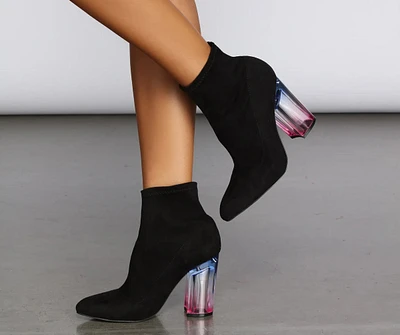 She's A Boss Lucite Booties