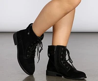 Take A Walk Faux Suede Booties