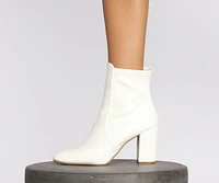 Closet Staple Faux Leather Ankle Booties