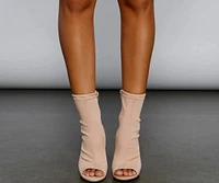 Major Style Moment Peep Toe Booties