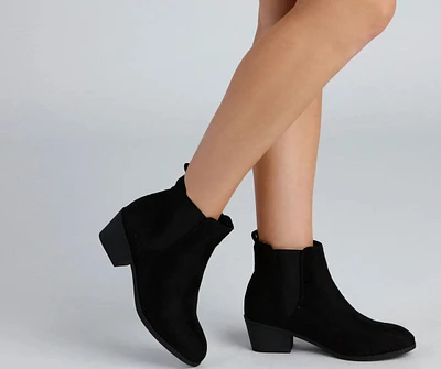 Chic Essential Low Heel Booties