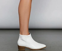 Simple And Elevated Faux Leather Booties