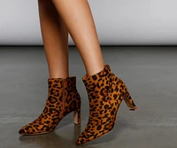 Purrfect Look Leopard Print Booties