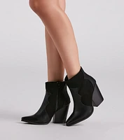 Western Chic Block Heel Booties