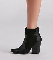 Western Chic Block Heel Booties