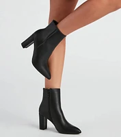 Back To Basics Faux Leather Ankle Booties