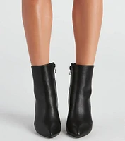 Back To Basics Faux Leather Ankle Booties