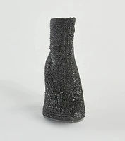 Glamorous Era Iridescent Rhinestone Booties