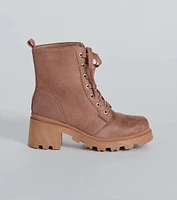 Winter Mode Lace-Up Platform Combat Boots