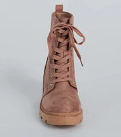 Winter Mode Lace-Up Platform Combat Boots