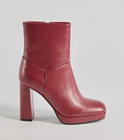 Amp It Up Faux Leather Platform Boots