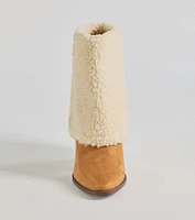 Cozy Vibes Faux Sherpa Foldover Booties