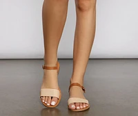 Basic And Chic Two-Tone Sandals