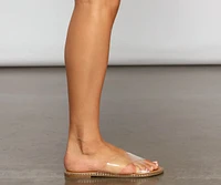 The Clear Criss-Cross Strap Sandals