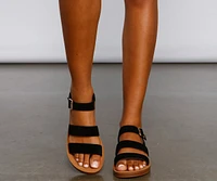 Effortless Style Triple Strap Sandals