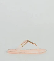 Glam Up Gemstone Strap Jelly Sandals