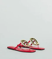 Minimalistic Elegance Square Ring Flat Sandals