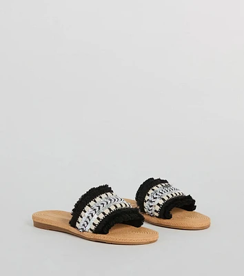 Summer Glam Espadrille Sequin Fringe Sandals