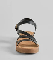 Wrap Around The Block Strappy Platform Sandals