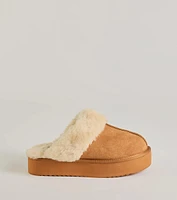 Cozy Luxe Faux Sherpa Lined Platform Shoes