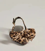 Spotted Allure Leopard Print Bow Flats