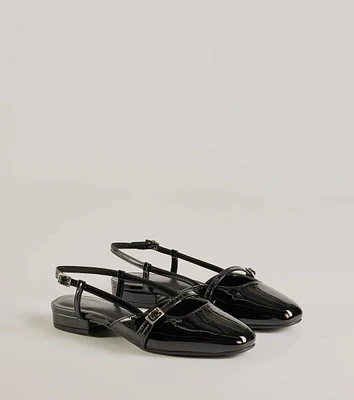 The Classic Faux Patent Leather Mary Jane Flats