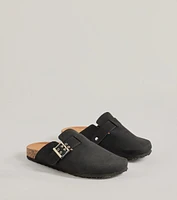 Casual Trend Faux Suede Slip-On Clogs