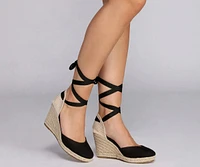 Lovely Lace Up Espadrilles