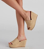 Summertime Chic Straw Wedges