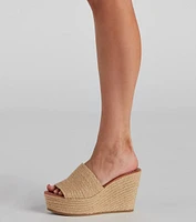 Summertime Chic Straw Wedges