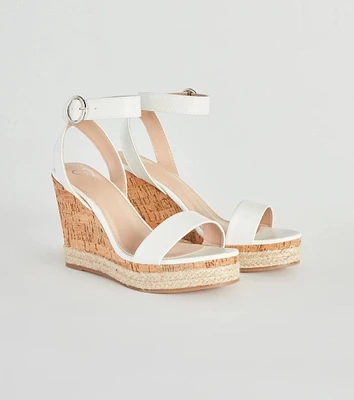 Ready For Brunch Cork Espadrille Wedges