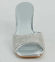 All Star Glitz Rhinestone Square Toe Wedges