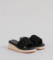 A Perfect Day Puff Espadrille Wedge Sandals