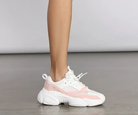 Pop of Pink Chunky Sneakers