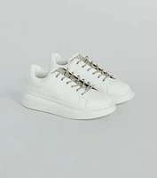 Glam Squad Faux Leather Rhinestone Sneakers