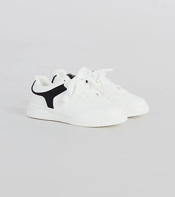 Too Cool Contrast Trim Faux Leather Sneakers