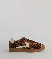 Wildly Cute Leopard Faux Suede Sneakers