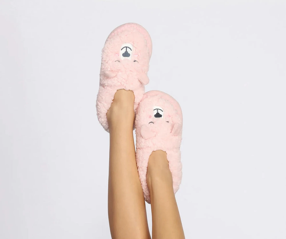 Cozy Bear Sherpa Sock Slippers