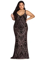 Plus Roseanna Formal Glitter Dress