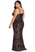 Plus Roseanna Formal Glitter Dress