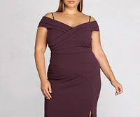 Plus Aurora Formal High Slit Mermaid Dress