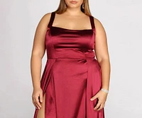 Plus Eve Double Slit Formal Dress