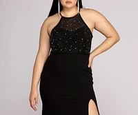 Plus Kacey Formal Heat Stone Dress