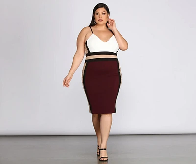 Plus From The Block Midi Dress