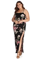 Plus Fab Floral Maxi Dress