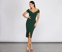 Addison Formal Wrap Midi Dress