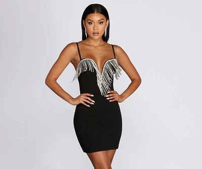 Gia Rhinestone Mini Dress