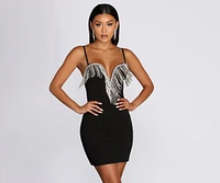 Gia Rhinestone Mini Dress