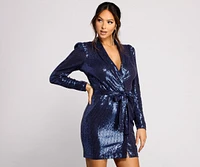 Nicola Sequin Jacket Dress